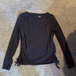 Avia Women's Long Sleeve Workout Top with Ruched Side Ties